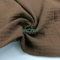Krinkıl Müslin | 2 Katlı Bürümcük Kumaş | Kahverengi