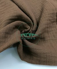 Krinkıl Müslin | 2 Katlı Bürümcük Kumaş | Kahverengi