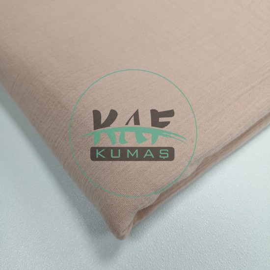 Krinkıl Müslin | 2 Katlı Bürümcük Kumaş | Pembe/ Somon Krinkıl Müslin | 2 Katlı Bürümcük Kumaş | Pembe/ Somon