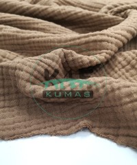 Pamuklu Multi Müslin Kumaş (3 katlı) | Kahverengi Pamuklu Multi Müslin Kumaş (3 katlı) | Kahverengi