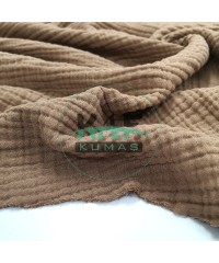 Pamuklu Multi Müslin Kumaş (3 katlı) | Kahverengi