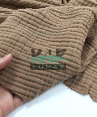 Pamuklu Multi Müslin Kumaş (3 katlı) | Kahverengi Pamuklu Multi Müslin Kumaş (3 katlı) | Kahverengi