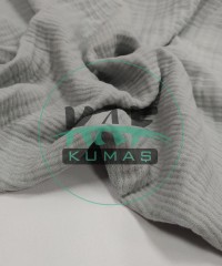 Dört Katlı Bürümcük Pamuk Müslin Kumaş | Geniş En | Gri