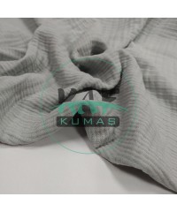Dört Katlı Bürümcük Pamuk Müslin Kumaş | Geniş En | Gri