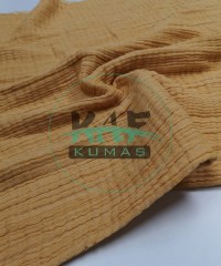 Dört Katlı Bürümcük Pamuk Müslin Kumaş | İki Renkli: Hardal ve Natural Dört Katlı Bürümcük Pamuk Müslin Kumaş | İki Renkli: Hardal ve Natural