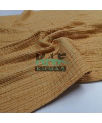 Dört Katlı Bürümcük Pamuk Müslin Kumaş | İki Renkli: Hardal ve Natural Dört Katlı Bürümcük Pamuk Müslin Kumaş | İki Renkli: Hardal ve Natural