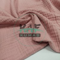 Dört Katlı Bürümcük Pamuk Müslin Kumaş | Gül Kurusu Dört Katlı Bürümcük Pamuk Müslin Kumaş | Gül Kurusu