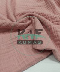 Dört Katlı Bürümcük Pamuk Müslin Kumaş | Gül Kurusu Dört Katlı Bürümcük Pamuk Müslin Kumaş | Gül Kurusu