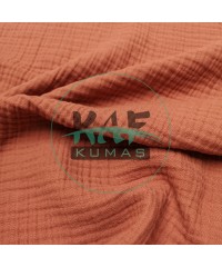 Pamuklu Multi Müslin Kumaş (3 katlı) | Kiremit