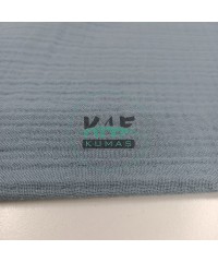 Dört Katlı Bürümcük Pamuk Müslin Kumaş | İndigo Renk