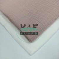 Dört Katlı Bürümcük Pamuk Müslin Kumaş | Soft Pembe Dört Katlı Bürümcük Pamuk Müslin Kumaş | Soft Pembe