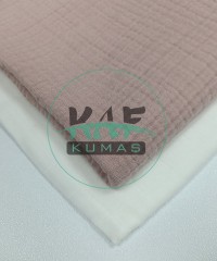 Dört Katlı Bürümcük Pamuk Müslin Kumaş | Soft Pembe Dört Katlı Bürümcük Pamuk Müslin Kumaş | Soft Pembe