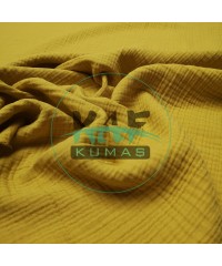 Dört Katlı Bürümcük Pamuk Müslin Kumaş | Sonbahar Sarısı Dört Katlı Bürümcük Pamuk Müslin Kumaş | Sonbahar Sarısı