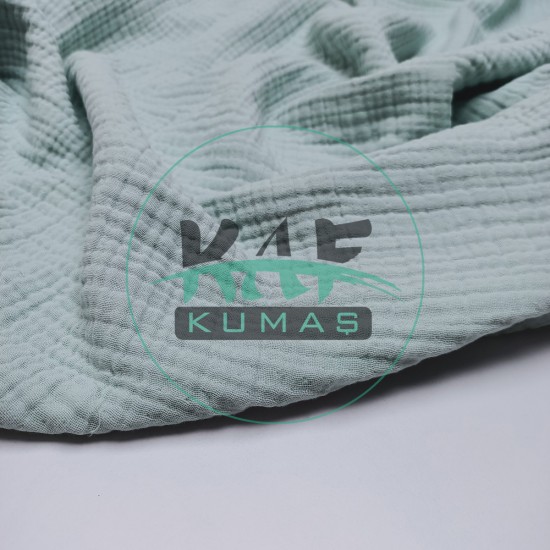 Dört Katlı Bürümcük Pamuk Müslin Kumaş | Su Yeşili (Mint) Dört Katlı Bürümcük Pamuk Müslin Kumaş | Su Yeşili (Mint)