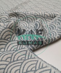 Desenli Dört Katlı Bürümcük Pamuk Müslin Kumaş | Günbatımı Mavi Desenli Dört Katlı Bürümcük Pamuk Müslin Kumaş | Günbatımı Mavi