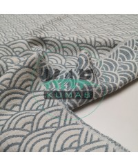 Desenli Dört Katlı Bürümcük Pamuk Müslin Kumaş | Günbatımı Mavi