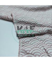 Desenli Dört Katlı Bürümcük Pamuk Müslin Kumaş | Günbatımı Pembe