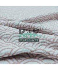 Desenli Dört Katlı Bürümcük Pamuk Müslin Kumaş | Günbatımı Pembe