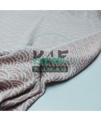 Desenli Dört Katlı Bürümcük Pamuk Müslin Kumaş | Günbatımı Pembe