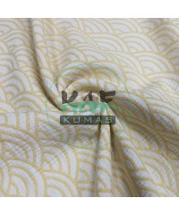 Desenli Dört Katlı Bürümcük Pamuk Müslin Kumaş | Günbatımı Sarı