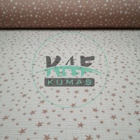 Desenli Dört Katlı Bürümcük Pamuk Müslin Kumaş | Pembe Yıldızlar Desenli Dört Katlı Bürümcük Pamuk Müslin Kumaş | Pembe Yıldızlar