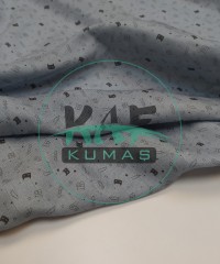 Baskılı Bambu Karışım Müslin Kumaş | Boyalı Zemin Karakter Desen Baskılı Bambu Karışım Müslin Kumaş | Boyalı Zemin Karakter Desen