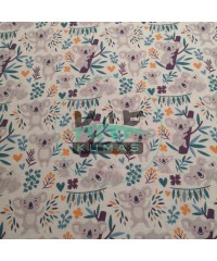 Baskılı %100 Pamuk Müslin Kumaş | Sevimli Koala