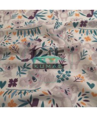 Baskılı %100 Pamuk Müslin Kumaş | Sevimli Koala