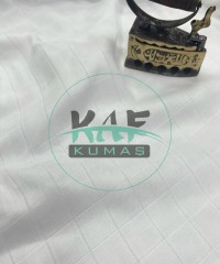 %70 Bambu %30 Pamuk Kareli Müslin Kumaş | Beyaz