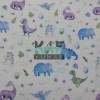 Baskılı %100 Pamuk Müslin Kumaş | Bebek Dino Baskılı %100 Pamuk Müslin Kumaş | Bebek Dino