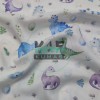 Baskılı %100 Pamuk Müslin Kumaş | Bebek Dino Baskılı %100 Pamuk Müslin Kumaş | Bebek Dino