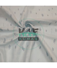 Baskılı Bambu Karışım Müslin Kumaş | Soft Mavi Zemin Kağıt Gemi