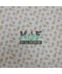 Baskılı Bambu Karışım Müslin Kumaş | Tavşan