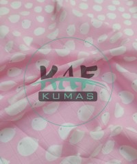 Baskılı Bambu Karışım Müslin Kumaş | Pembe Zemin Balon Baskılı Bambu Karışım Müslin Kumaş | Pembe Zemin Balon