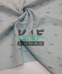 Baskılı Bambu Karışım Müslin Kumaş | Soft Mavi Zemin Kağıt Gemi Baskılı Bambu Karışım Müslin Kumaş | Soft Mavi Zemin Kağıt Gemi