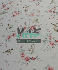 Baskılı %100 Pamuk Müslin Kumaş | Pembe Gül ve Küçük Hayvanlar Baskılı %100 Pamuk Müslin Kumaş | Pembe Gül ve Küçük Hayvanlar