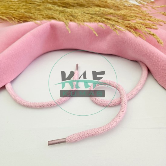 Pamuk Sweatshirt İpi | Plastik Uçlu 125 cm Kordon | Pembe Pamuk Sweatshirt İpi | Plastik Uçlu 125 cm Kordon | Pembe