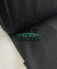 002 1x1 Ribana Kumaş | Esnek Penye Kumaş (Pamuklu, Likralı) | Siyah