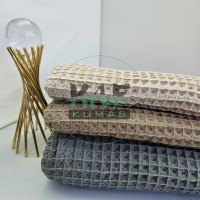 Büyük Kareli Waffle Pike Kumaş | 100% Pamuk | W-04 Büyük Kareli Waffle Pike Kumaş | 100% Pamuk | W-04