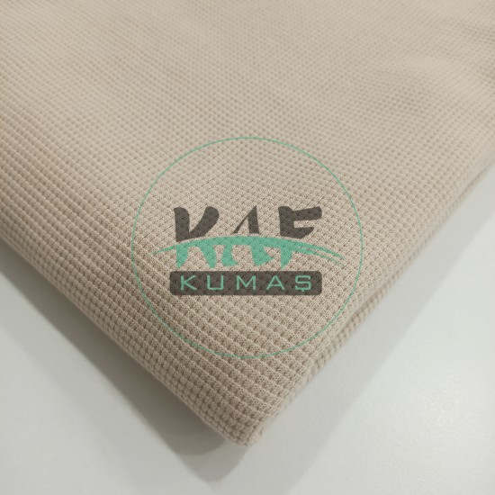 Örme Waffle Kumaş | Krem Rengi Örme Waffle Kumaş | Krem Rengi