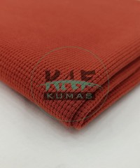 Örme Waffle Kumaş | Kiremit Örme Waffle Kumaş | Kiremit