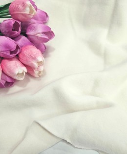 Organik Pamuk Polar Parça Kumaş | Ekru