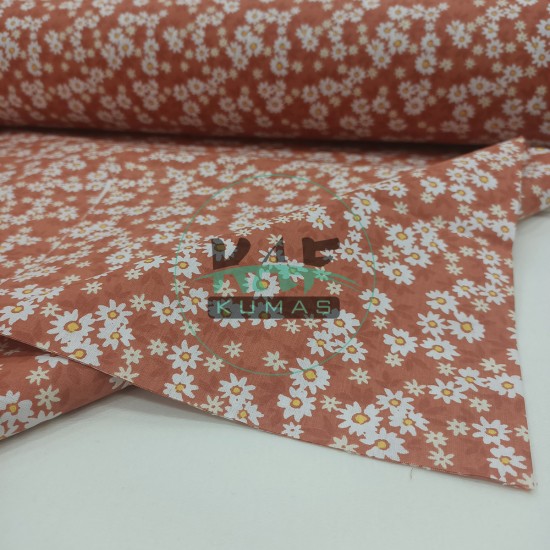 Baskılı Poplin Kumaş | Papatya