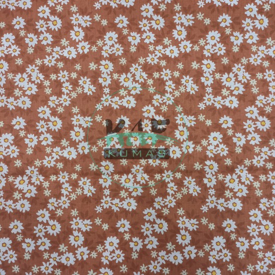 Baskılı Poplin Kumaş | Papatya