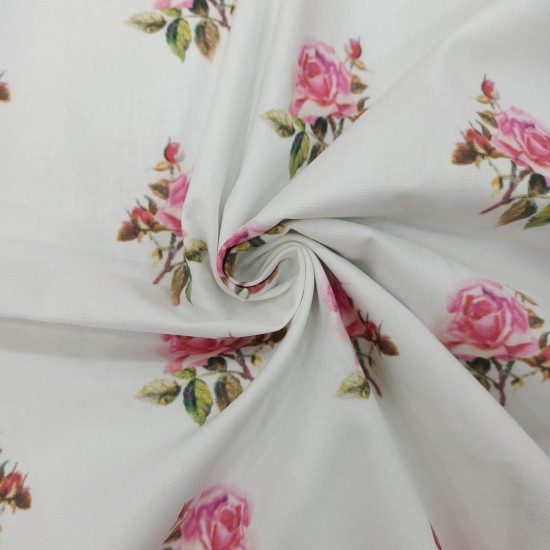 Baskılı Poplin Kumaş | Çiçek Baskılı Poplin Kumaş | Çiçek