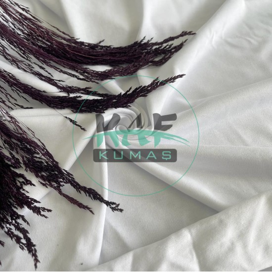 Penye Süprem Kumaş | %90 Pamuk %10 Elastan | Ekru