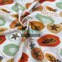Dijital Baskılı Penye Süprem Kumaş | Papaya Dijital Baskılı Penye Süprem Kumaş | Papaya