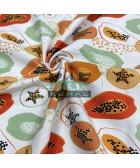 Dijital Baskılı Penye Süprem Kumaş | Papaya Dijital Baskılı Penye Süprem Kumaş | Papaya