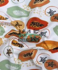 Dijital Baskılı Penye Süprem Kumaş | Papaya Dijital Baskılı Penye Süprem Kumaş | Papaya