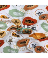 Dijital Baskılı Penye Süprem Kumaş | Papaya Dijital Baskılı Penye Süprem Kumaş | Papaya